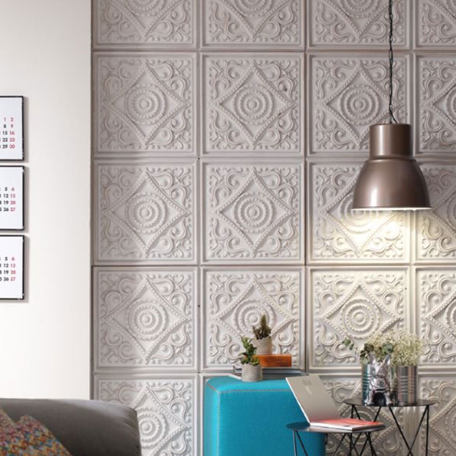 Panneau mural effet stuc Vintage Loira